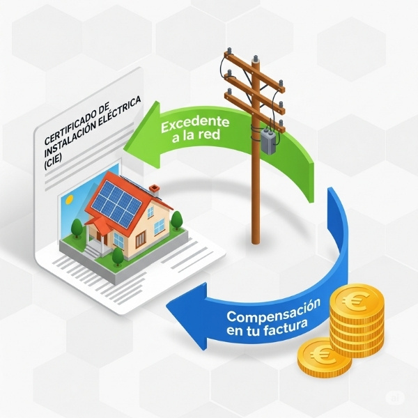 Infografía sobre los 3 pasos de una instalación fotovoltaica, donde la primera fase de 'Diseño y Permisos' resuelve si hay que pedir  Infografía sobre los 3 pasos de una instalación fotovoltaica, donde la primera fase de 'Diseño y Permisos' resuelve si hay que pedir licencia de obra para instalar placas solares.