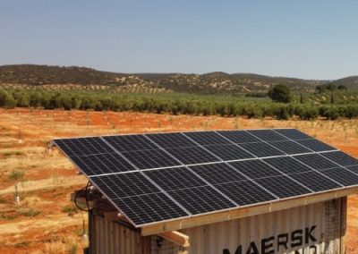 instalación de bomba solar en finca de olivar en Jaén por AFC Renovables